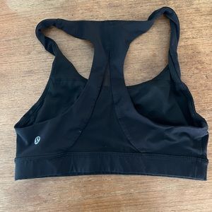 Lululemon black racer back mesh bra